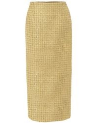 Carolina Herrera - Tweed Midi Skirt - Lyst