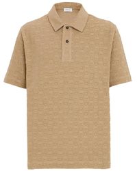 Ferragamo - Monogram-Pattern Polo Shirt - Lyst
