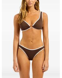 Seafolly - Ribbed-Knit Ring-Detail Bikini Top - Lyst