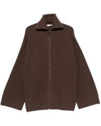 Frankie Shop - Veda Ribbed-Knit Zip-Fastening Cardigan - Lyst