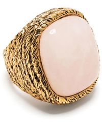 Aurelie Bidermann - Anillo bañado en oro con cuarzo - Lyst