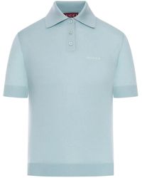 Gucci - Wool And Silk Knitted Polo Shirt - Lyst