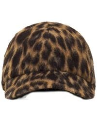 Lanvin - Baseballkappe Mit Leoparden-Print - Lyst