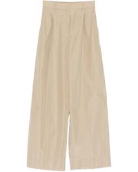 forte_forte - Cotton Blend Trousers - Lyst