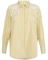 Elisabetta Franchi - Camicia A Righe Con Bottoni - Lyst