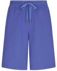 Dolce & Gabbana - Pantalones cortos de chándal con logo bordado - Lyst