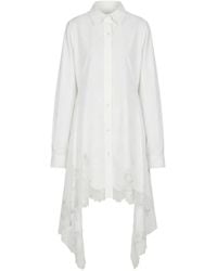Monse - Lace-Detail Cascade Shirt Dress - Lyst