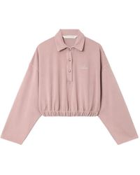 Palm Angels - Polo Crop Palm Sway À Manches Longues - Lyst