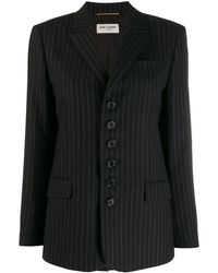 Saint Laurent Blazer mit Nadelstreifen - Schwarz