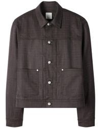 Paul Smith - Checked Buttoned Shirt Jacket - Lyst