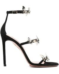 Aquazzura - Butterfly-Embellished Heeled Sandals - Lyst