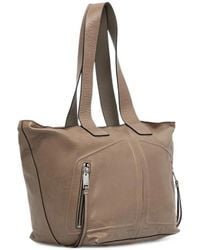 AllSaints - Jean Zip-Detail Leather Tote Bag - Lyst