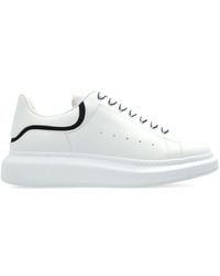 Alexander McQueen - Oversized Lace-Up Leather Sneakers - Lyst