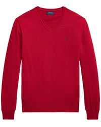 Polo Ralph Lauren - V-Neck Logo-Embroidered Sweater - Lyst