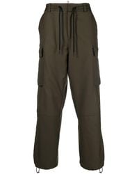 3 MONCLER GRENOBLE - Wool Twill Trousers Green - Lyst