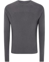 Rick Owens - Ribbed-Knit Panelled Sweater - Lyst
