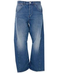AMISH - Slub Wrinkled Jeans - Lyst