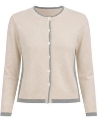 CUDDLEUP - Layered-Effect Contrast-Trim Cardigan - Lyst