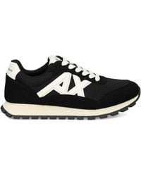 ARMANI EXCHANGE - Logo-Detail Mesh Panel Sneakers - Lyst
