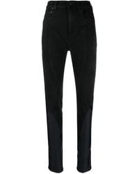 Mugler - Contrast-panel Slim-fit Jeans - Lyst