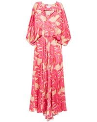 Themis Z - Ismene Abstract-Print V-Neck Maxi Dress - Lyst