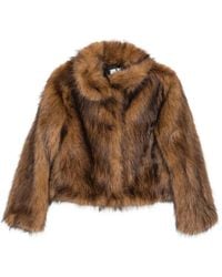 Ba&sh - Lendy Faux-Fur Collarless Jacket - Lyst