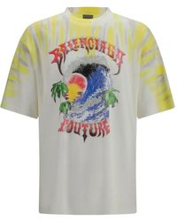 Balenciaga - Graphic-Print Tie-Dye T-Shirt - Lyst