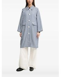 Benetton - Gingham-Check Coat - Lyst