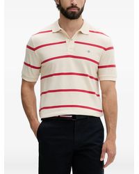 GANT - Striped Short-Sleeve Polo Shirt - Lyst