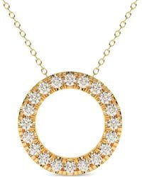 Diamond Essentials - Diamond Circle-Pendant Necklace - Lyst