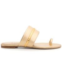 Malone Souliers - Open-Toe Leather Flat Sandals - Lyst
