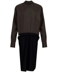 Maison Margiela - Midikleid Mit Einsätzen - Lyst