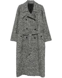 Juun.J - Herringbone-Pattern Belted Coat - Lyst
