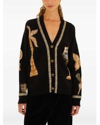 FARM Rio - Cardigan À Col V Et Motif Graphique En Intarsia - Lyst