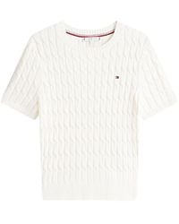 Tommy Hilfiger - Cable-Knit Short-Sleeve T-Shirt - Lyst