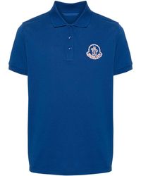 Moncler - Logo-embroidered Cotton Polo Shirt - Lyst