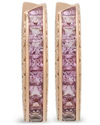 Dolce & Gabbana - Pendientes Anna en oro rojo de 18 ct con diamantes y zafiros rosas - Lyst