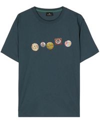 PS by Paul Smith - Badges-print Organic-cotton T-shirt - Lyst