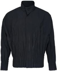 Issey Miyake - Waft Pleated High-Neck Jacket - Lyst