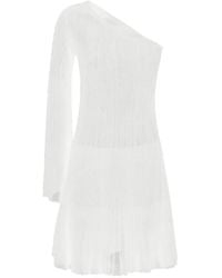 FEDERICA TOSI - One-Shoulder Ribbed-Knit Mini Dress - Lyst