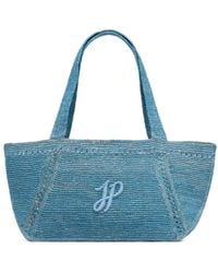 Patou Jp モノグラム ハンドバッグ S ブルー | Lyst