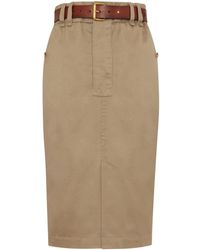 Saint Laurent - Cotton Pencil Skirt - Lyst
