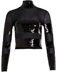 retroféte - Nyx Sequin-embellished Top - Lyst