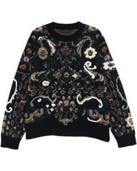 Sacai - Floral-Pattern Crew-Neck Sweater - Lyst
