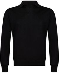 Gran Sasso - Fine-Knit Polo-Collar Sweater - Lyst