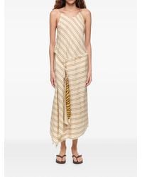 Bimba Y Lola - Sarong Dress With Sand Striped Print Lining - Lyst