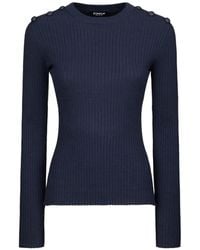 Dondup - Button-Detail Ribbed Sweater - Lyst