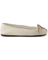 Prada - Antiqued Leather Ballerinas - Lyst