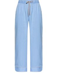 Munthe - Pinstripe Wide-Leg Trousers - Lyst