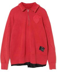 Undercover - Heart-Appliqué Polo Top - Lyst